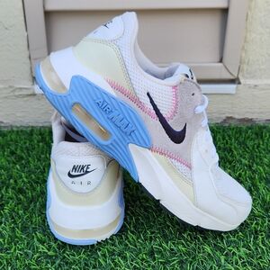 Nike Air Max Women's Sneakers - Cream, Blue, Pink Accents